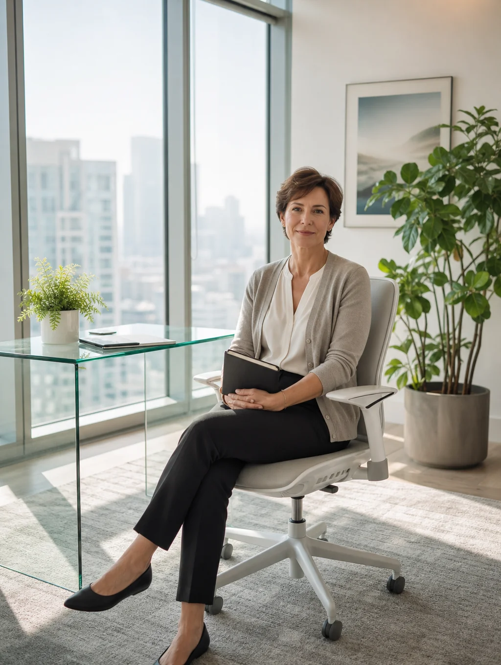 Portrait of Sarah Chen, Senior Associate Therapist at Harmony Wellness Center